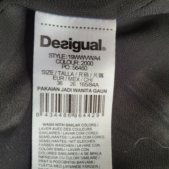 Desigual short sleeve abstract pattern shift dress size 36/4​ - Picture 13 of 15